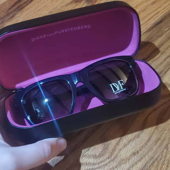 NEW! Designer Diane von Furstenberg LEAH 54mm Studded Sunglasses Cosmic Cobalt main image 6
